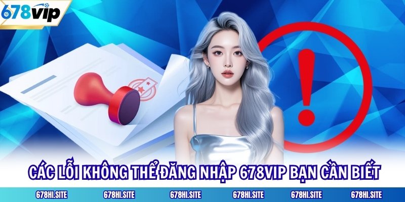 Các lỗi không thể đăng nhập 678VIP bạn cần biết